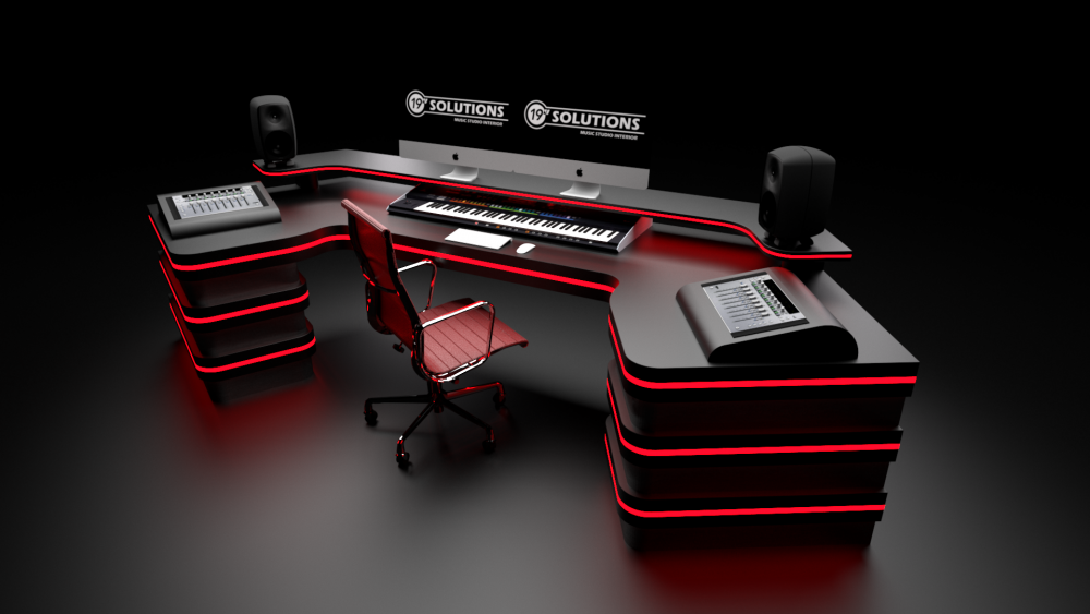 Black Custom Studio Desk Work by René