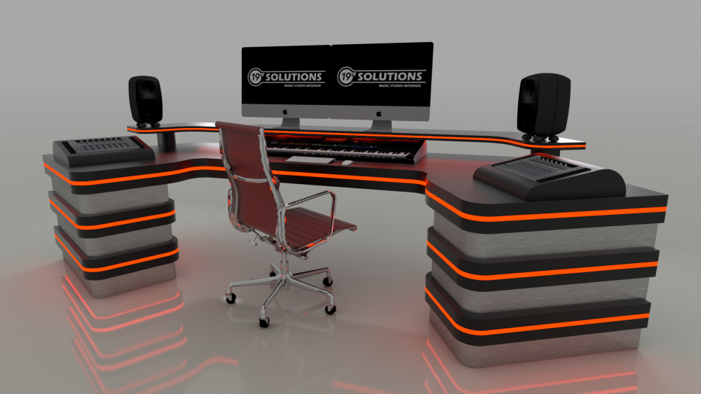 Black Custom Studio Desk Work by René